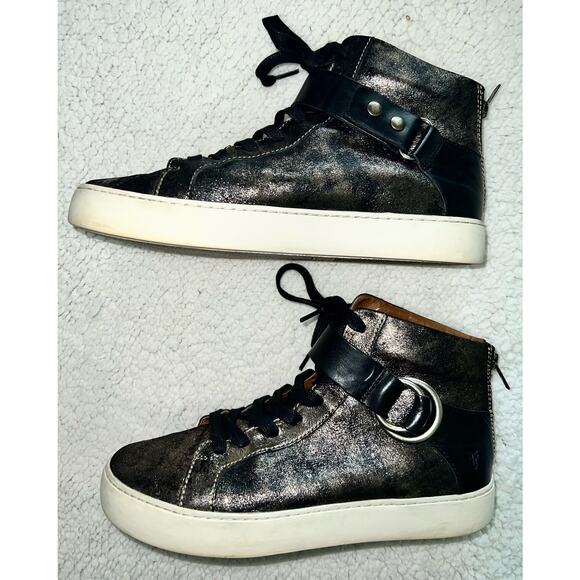 Frye Women's Lena Harness High Fashion Sneaker - Size 9 - Picture 6 of 14